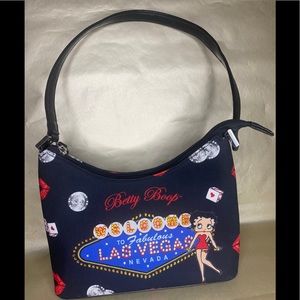 Betty Boop Las Vegas Black Purse W/ Rhinestone Details